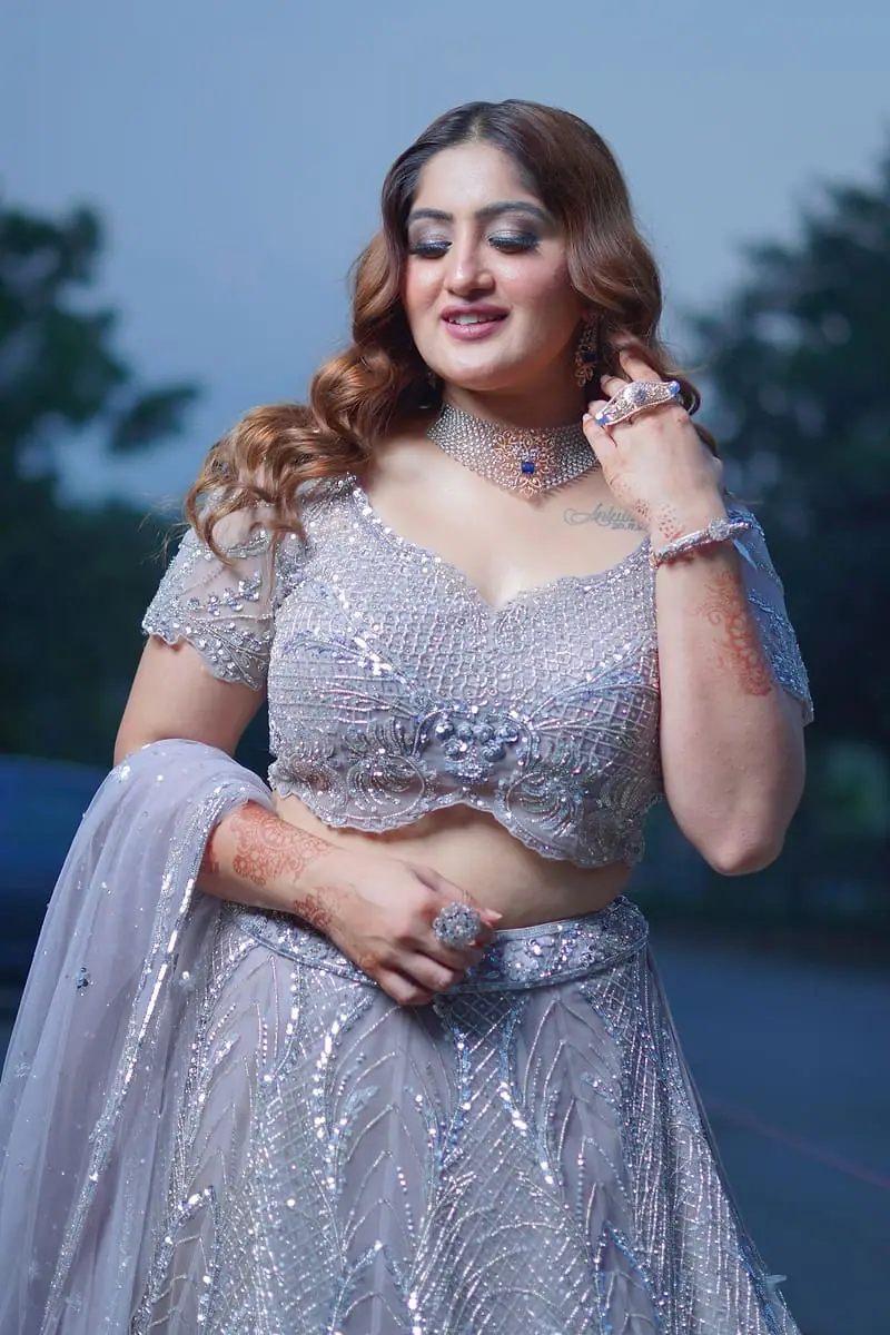 Lavanya - Lilac Sequin Lehenga
